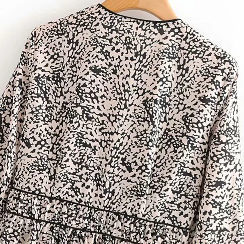 Wonder 2018 Новое винтажное мини-платье с цветочным принтом и окантовкой круглым