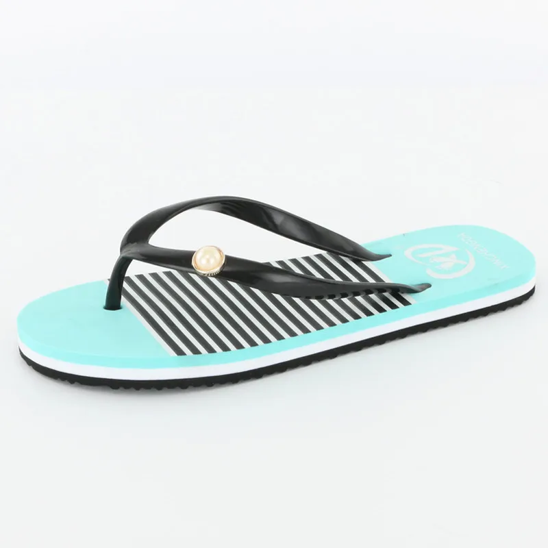 2018 женские летние сандалии в полоску тапочки мягкие и удобные нескользящие