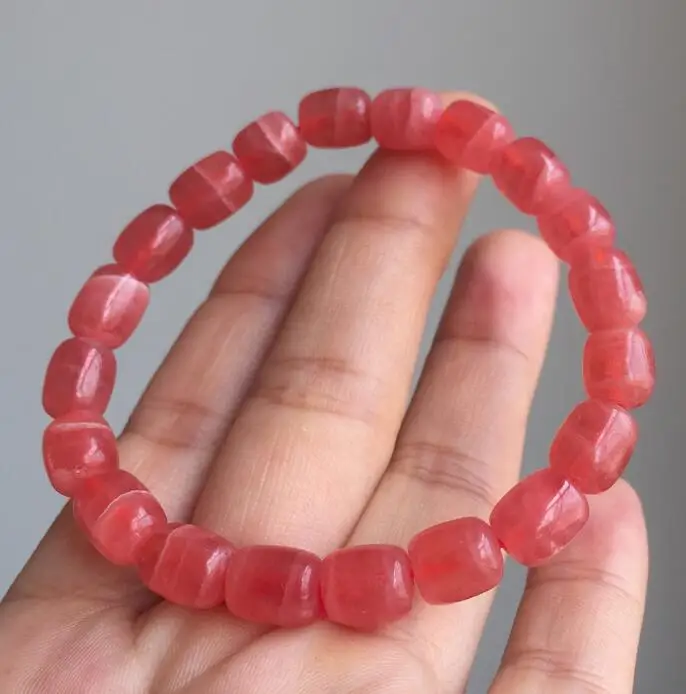 Натуральный Аргентина Роза Родохрозит браслет из бусин драгоценных камней AAAA