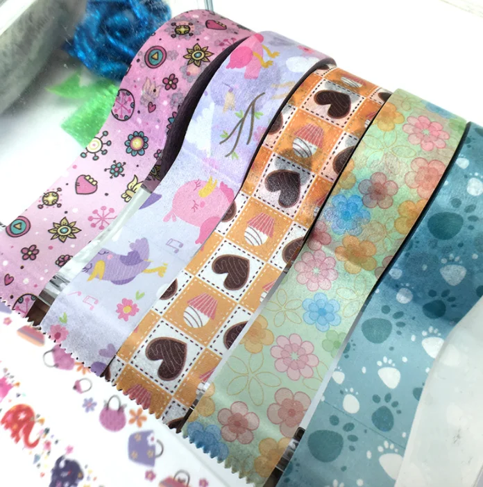 1 шт./компл. милые Креативные DIY японский мультфильм васи лента милое розовое сердце/Торт/кошачья лапа лента для клейкой маскировки ленты