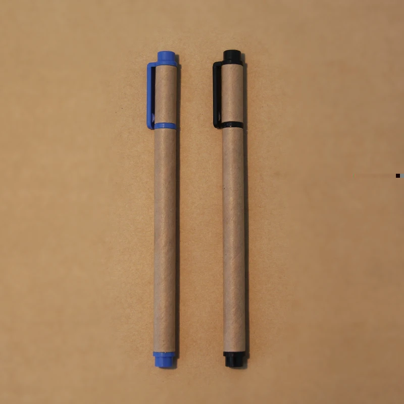Японский Muji Стиль kraft Бумага окружающей среды гелевая ручка черно синие чернила