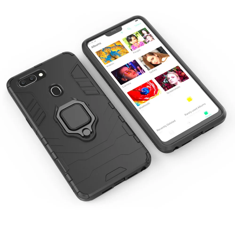 Ударопрочный защитный чехол с подставкой для OPPO R9 R9S R11 R11S R15 Plus прочная защита