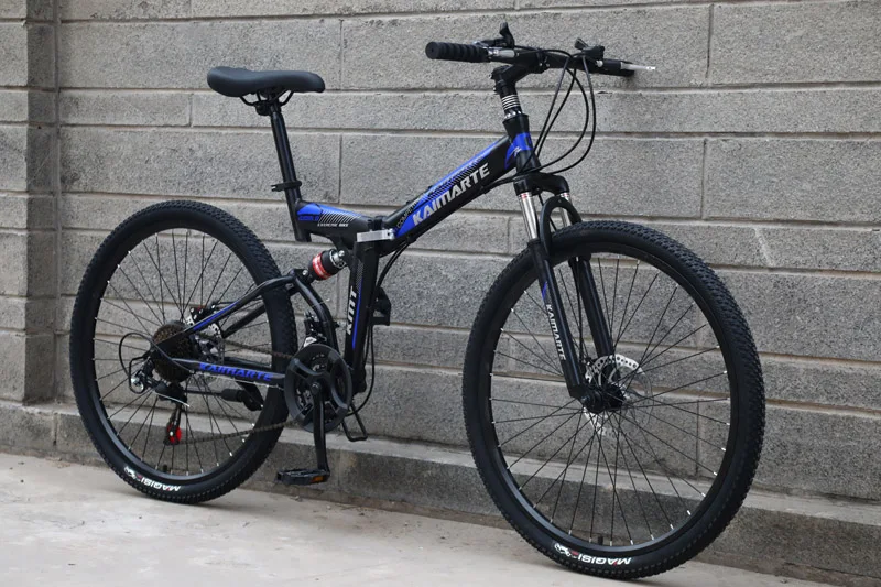 spoke black blue 26 дюймов горный велосипед 21 скоростной складной велосипед для взрослых Мужской и wo Мужской горный велосипед спицы колеса и нож колеса велосипед - Цвет: spoke black blue