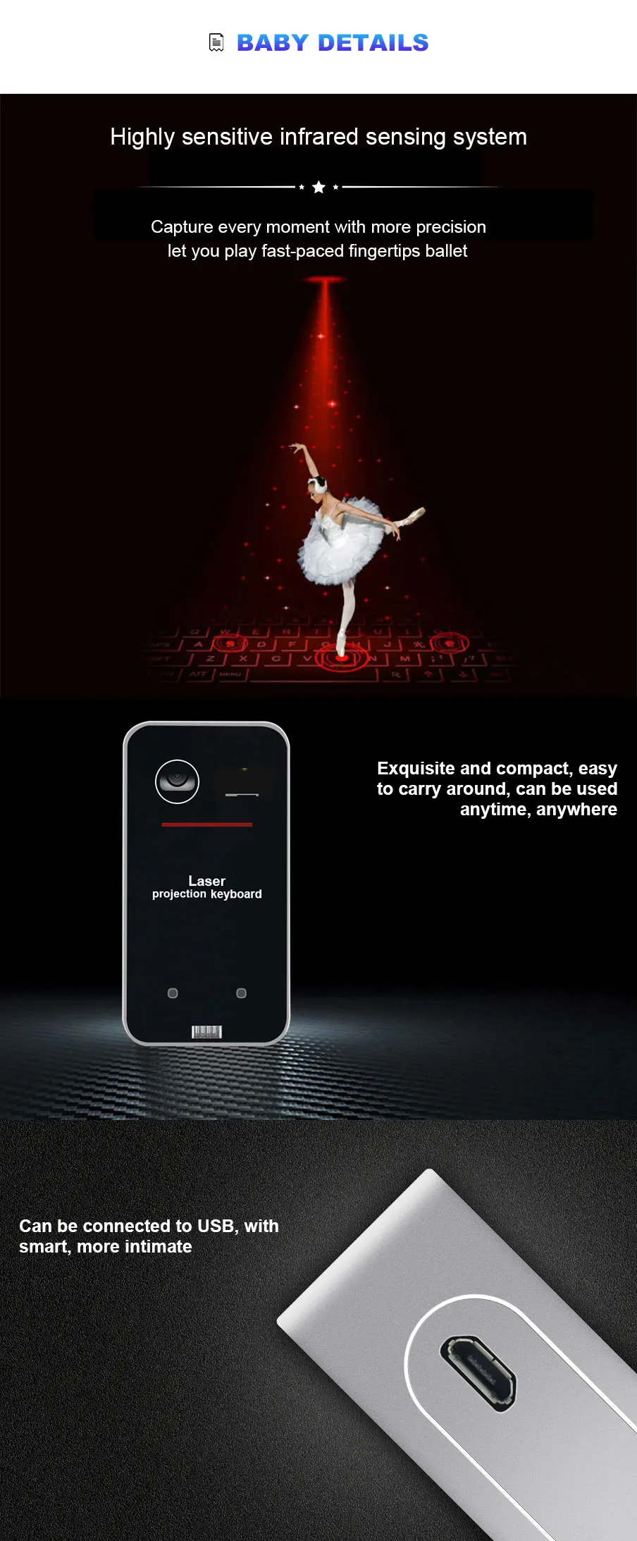 IKSNAIL Bluetooth лазерная клавиатура беспроводная Виртуальная проекционная клавиатура портативная для iphone Android телефон ipad планшет ПК ноутбук