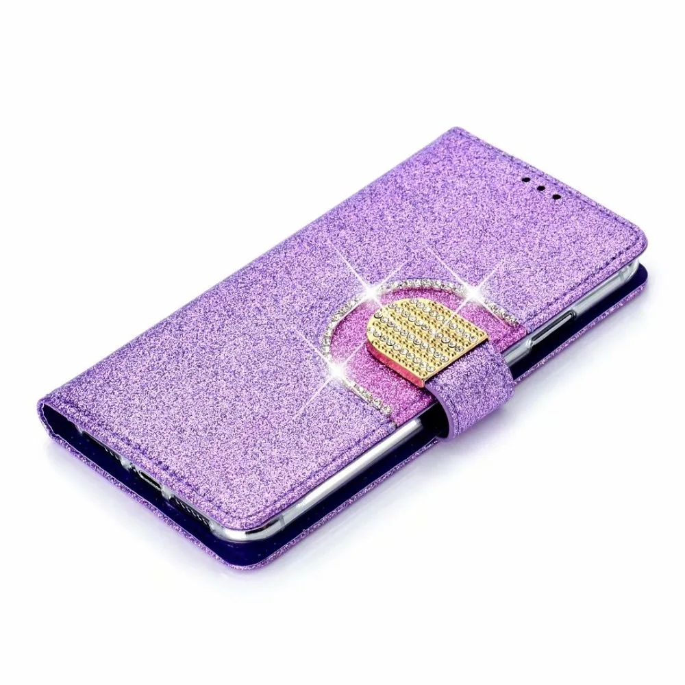 Блестящий кожаный чехол с кристаллами для Huawei mate 20 P20 P30 lite honor 10 9 pro Y7 Y6 2019 2018 50