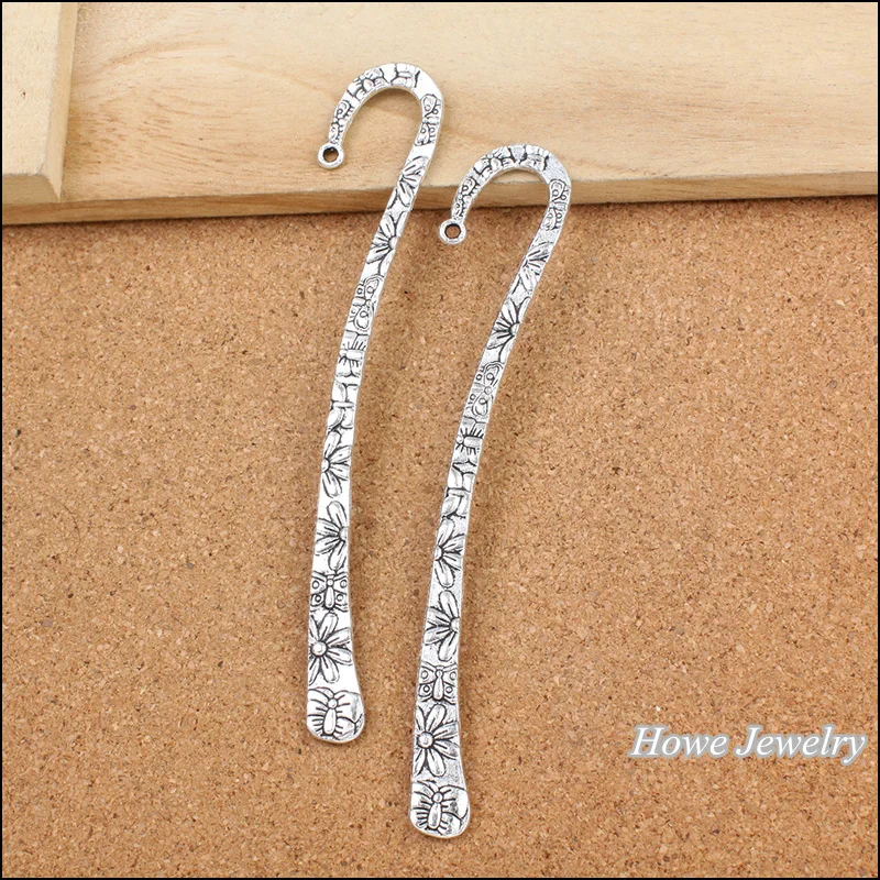 18pcs Charm vintage bookmark  Pendant Tibetan silver Zinc Alloy Fit  European  Necklace DIY Metal Jewelry Findings