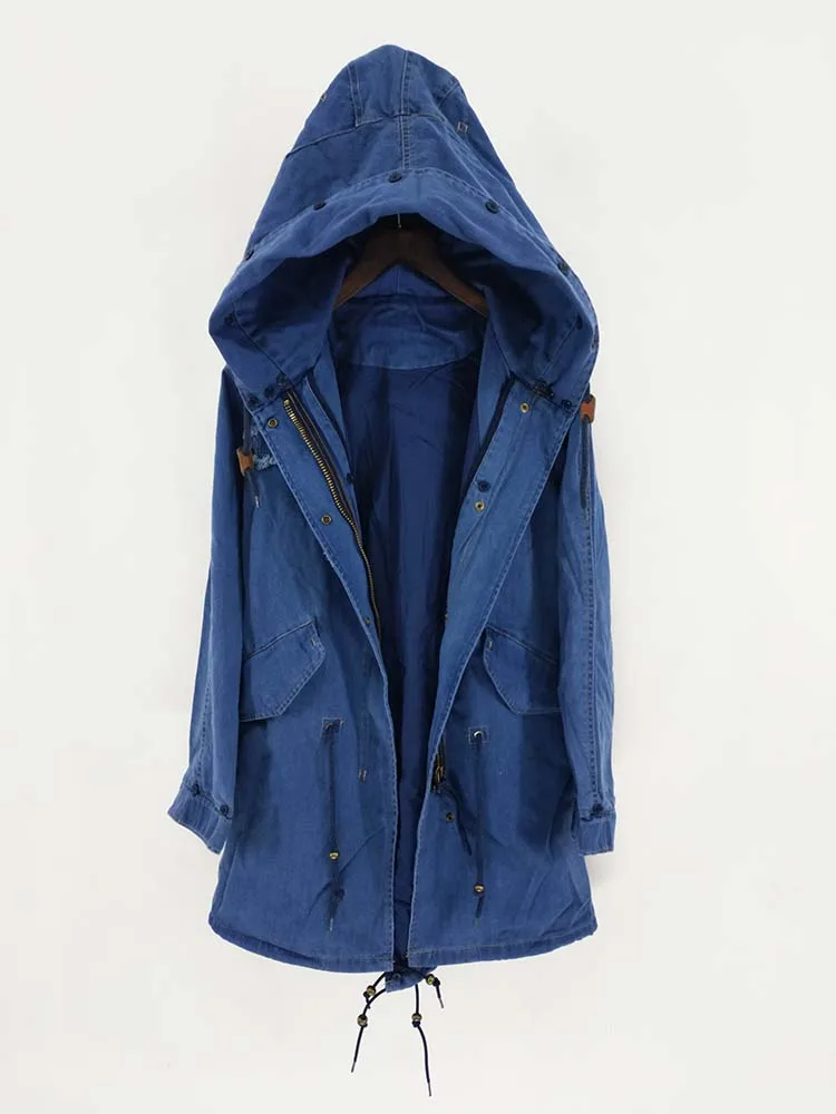 Женское длинное пальто с капюшоном водонепроницаемая парка в уличном стиле