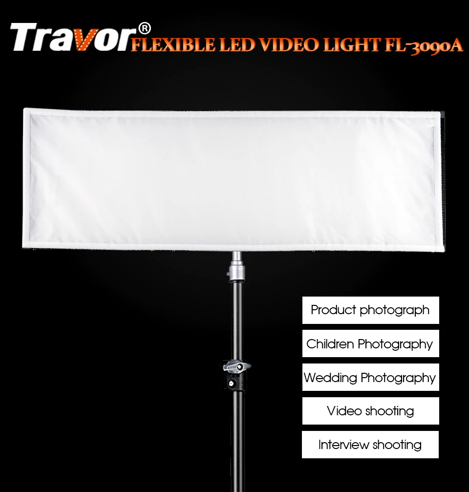 Travor FL-3090A гибкий светодиодный светильник/светильник ing Studio/576 двухцветный светодиодный светильник для видео 3200 K-5500 K 2,4G светильник для фотографии ing