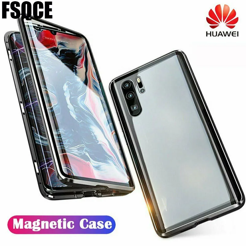 360 магнитный адсорбционный чехол для huawei mate 20 Pro 10 полное покрытие роскошное