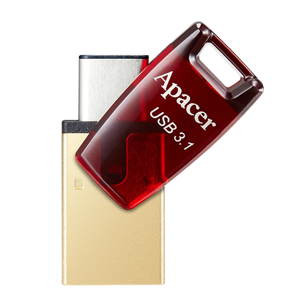 Apacer AH180 USB 3 1 Тип-C двойной Интерфейс флешка 16 ГБ 32 64 USB3.0 USB2.0 OTG внешних накопителей