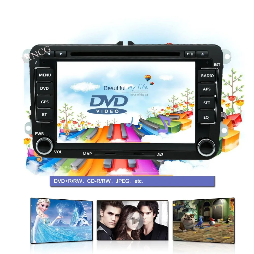 BYNCG автомобиля мультимедиа 2 Din Китай автомобиль DVD плеер для VW