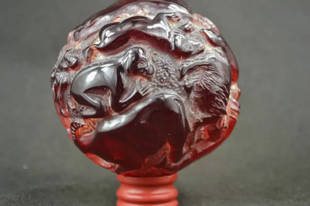 Составное китайское старое украшение статуя и полка из смолы 12 знаков зодиака |