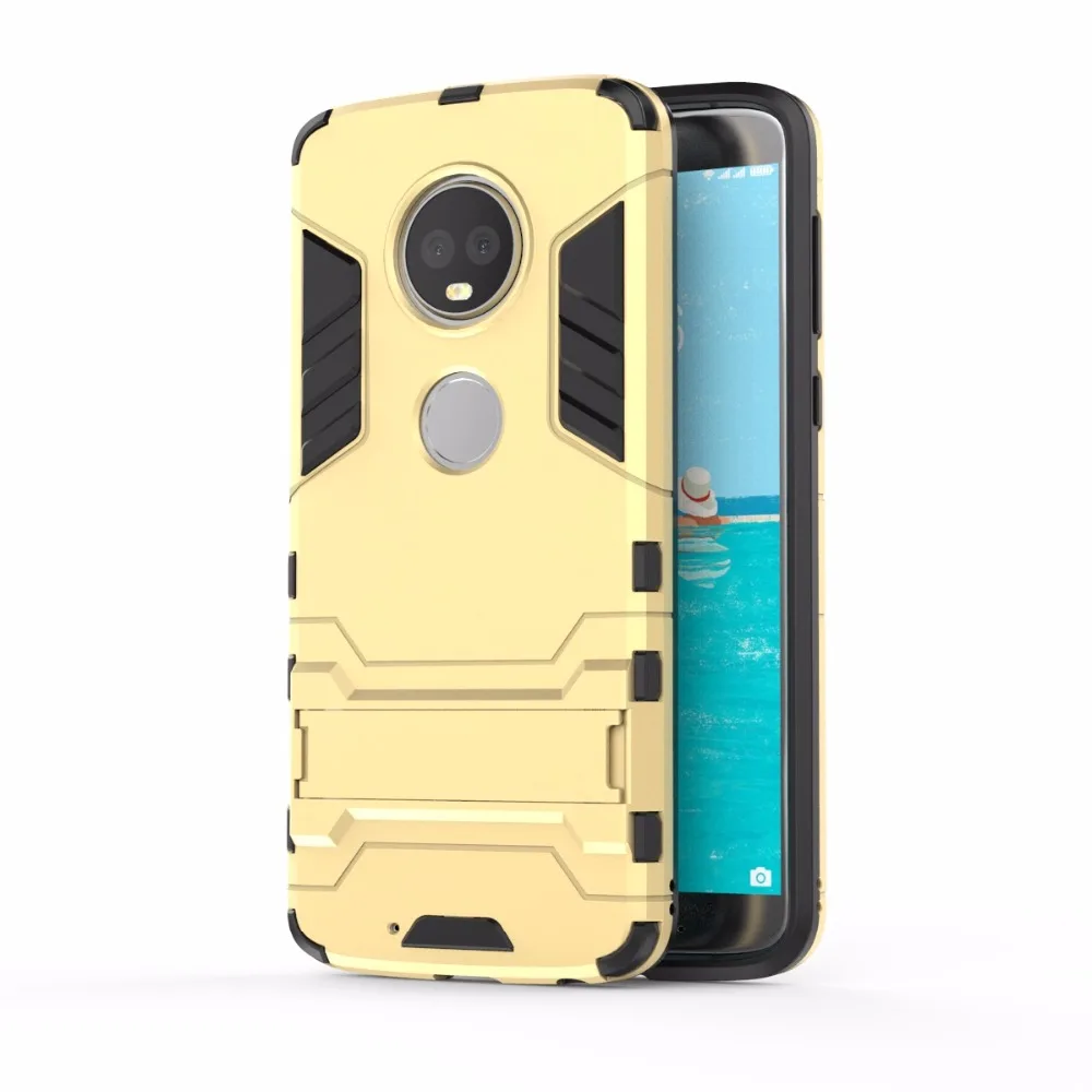For MOTOROLA MOTO G6 Case for Moto Plus Shockproof Robot Silicone 2 in 1 Phone case Motorola funda coque |
