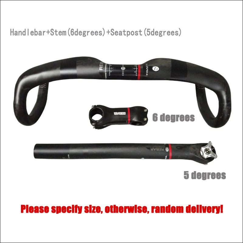 Bar Stem Seatpost TMAEX-полный UD углеродный руль из углеродного волокна для шоссейного велосипеда+ подседельный штырь+ ствол для велосипеда, части для шоссейного велосипеда, углеродные комплекты для руля 575 г - Цвет: Bar Stem Seatpost