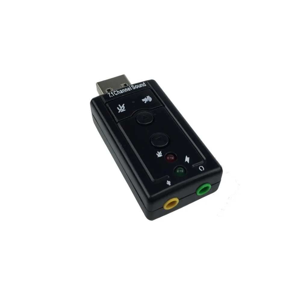 Внешняя звуковая карта 7 1 USB микрофон динамик 3D внешняя Аудио Звуковая адаптер