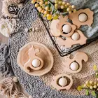 Детский деревянный Прорезыватель для зубов, 4-6 месяцев, 1 шт.