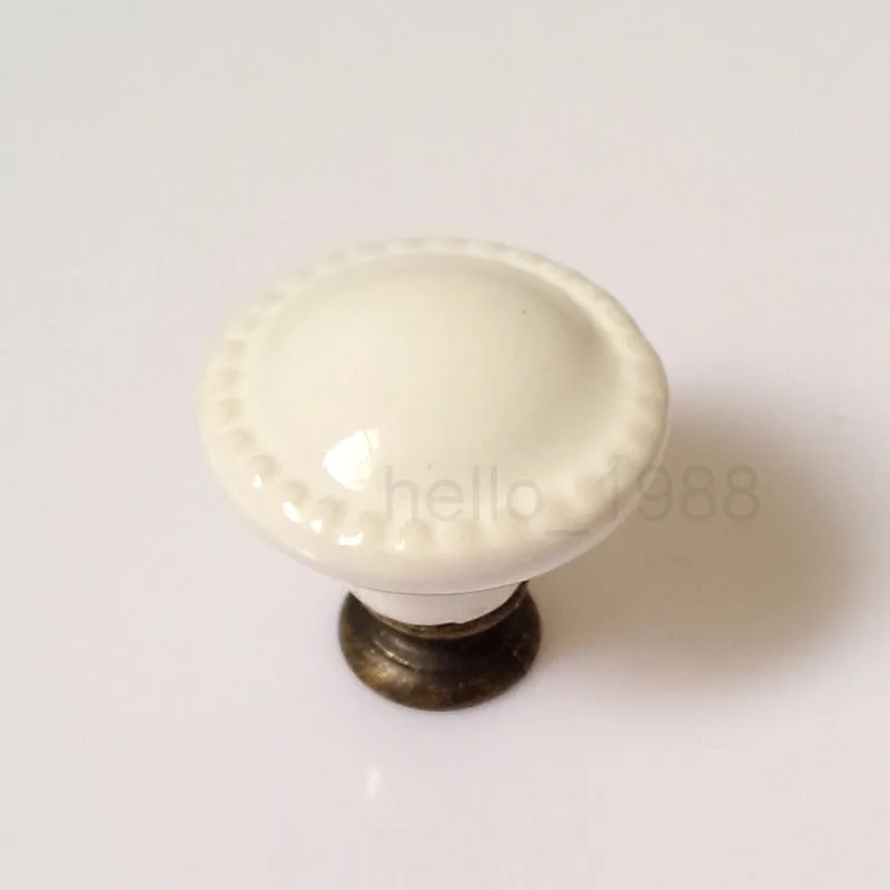 Белая керамическая ручка в форме подсолнуха для шкафа выдвижная ящика простая