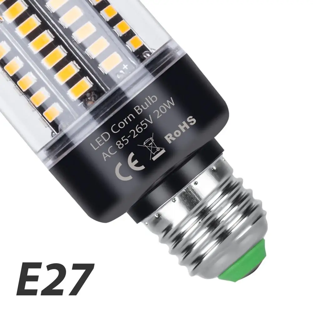 E27 Светодиодный светильник E27 светодиодный 220 В кукурузная лампа E14 лампочка 5736 SMD кукурузная лампа 110 в 3,5 Вт 5 Вт 7 Вт 9 Вт 12 Вт 15 Вт 20 Вт высокомощный светодиодный светильник для дома - Испускаемый цвет: E27