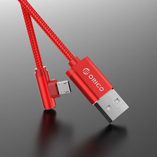 Orico Micro USB кабель 2.4A Быстрая Зарядка Синхронизация данных Реверсивные игры Usb кабели для Iphone Xiaomi Redmi Note4 samsung Galaxy ys9 Plus - Цвет: Red Micro Cable