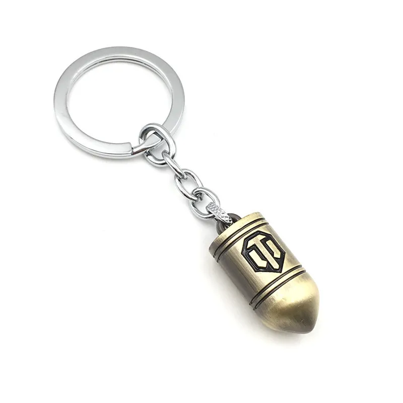 Shell Bronze Брелок для ключей с логотипом WOT, World of Tanks, брелок с подвеской, брелок для ключей, чавейро Llavero, Одноцветный круглый брелок для ключей, косплей, брелок s - Цвет: Shell Bronze