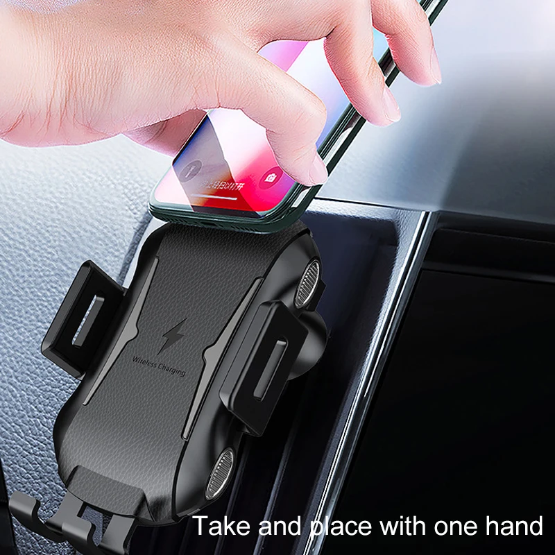 M.uruoi Car Mount Qi Wireless Charger Electromagnetic Induction Charging Holder Stand For Samsung iPhone 10W Fast | Мобильные