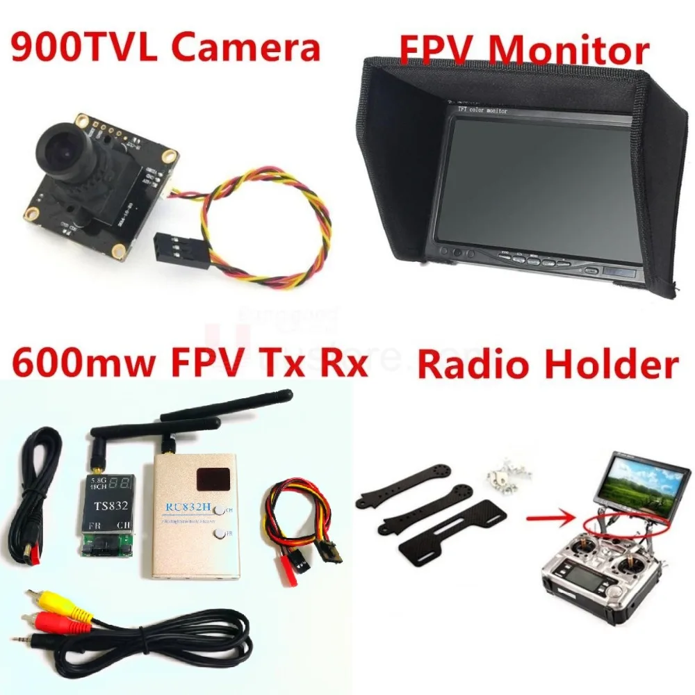 Комплект для радиоуправляемой Fpv системы 900TVL камера + 5 8 ГГц 600 мВт 48CH VTx VRx 800x480 HD