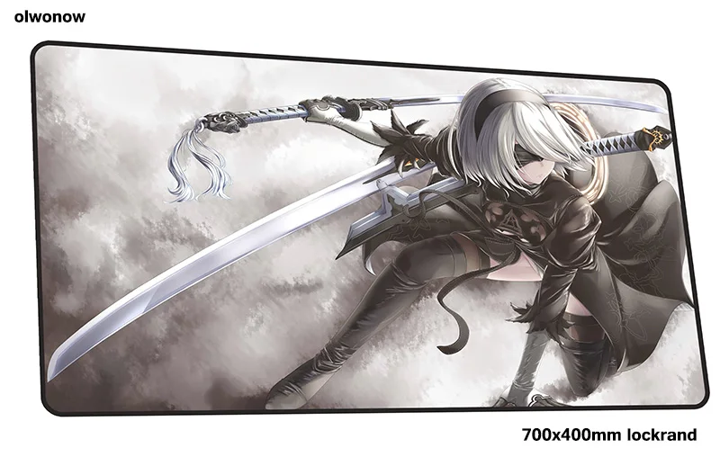 Nier automata коврик для мыши геймер высокого класса 700x400x2 мм notbook коврик для мыши игровой коврик для мыши с закрытыми краями коврик для мыши ПК Настольный коврик