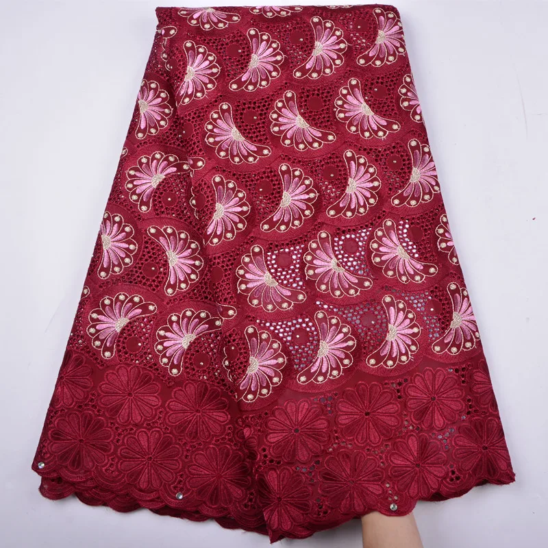 Африканская вуаль кружевная Ткань 5 ярдов высококачественное кружево