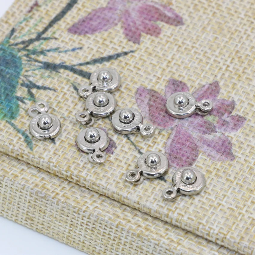 7 мм оптовая цена 50 шт. серебристые круглые крючки с застежкой горячая Распродажа