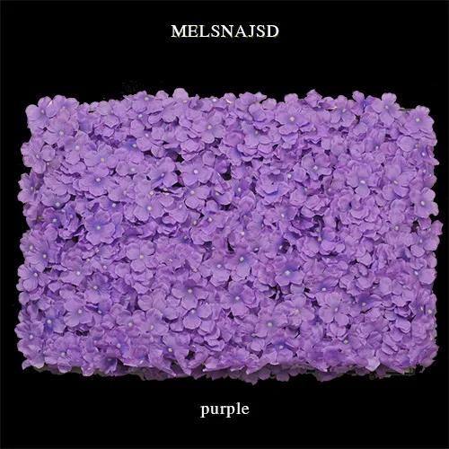 MELSNAJSD 1 шт. 60X40 см шелковые цветки гортензии искусственный цветок для украшения цветок стены романтический свадебный фон Декор - Цвет: purple