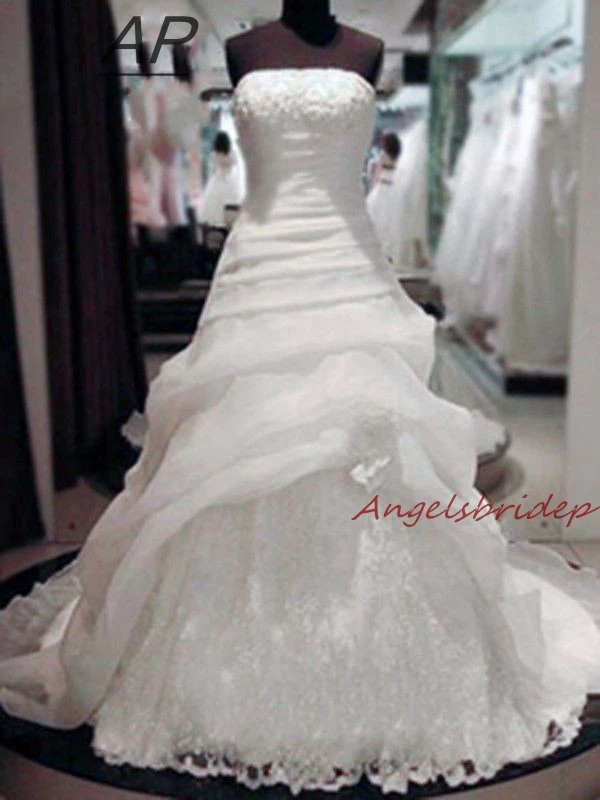 ANGELSBRIDEP класса люкс без бретелек бальное платье свадебное 2021 вечернее Vestido De Noiva со