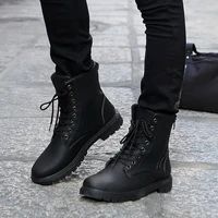 autumn and winter mens casual shoes high shoes boots england style shoes knight boots fashion black mens boots