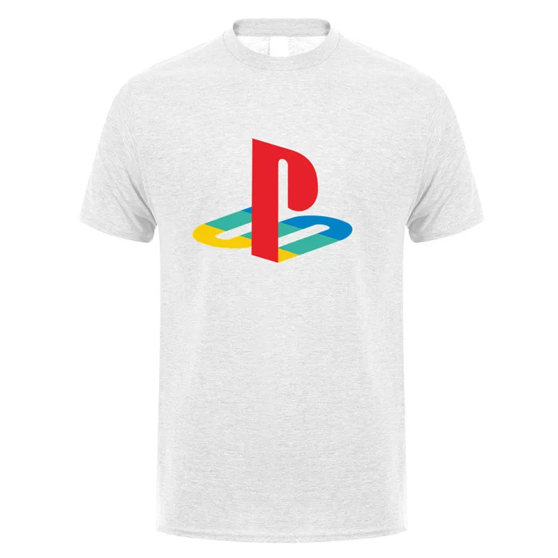 Playstation футболка мужские топы Игра Новая мода короткий рукав футболки мужские футболки - Цвет: Ash Grey
