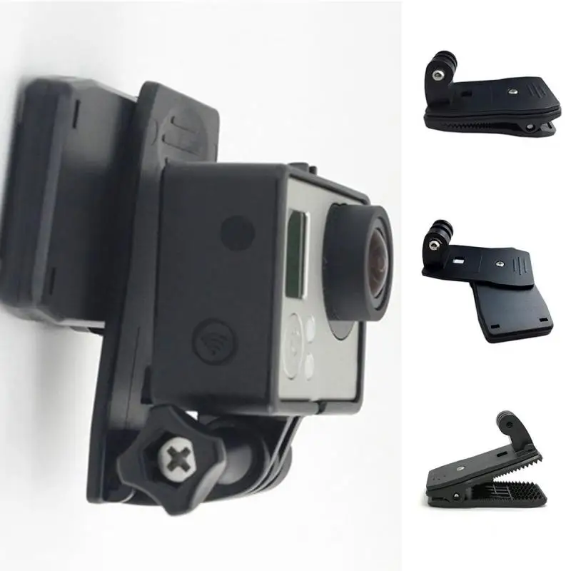 360 вращающихся рюкзак шляпа Quick Release клип штатив струбцина держатель PTZ фиксированной зажим для GoPro для HERO камеры аксессуары