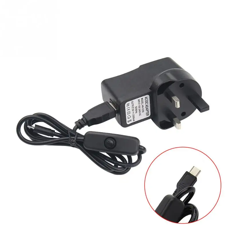 Power Charging Adapters For Raspberry Pi 3 US/EU/UK/AU Plug Supply Adapter Charger 5V 2.5A Microcomputer Parts | Электроника