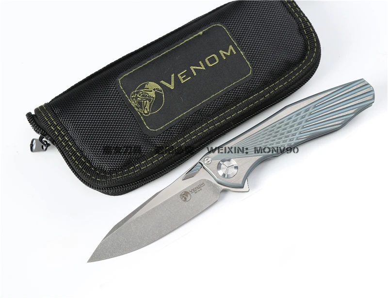 Высокое качество подшипника TC4 титановая ручка M390 лезвие нож охотничий кемпинг