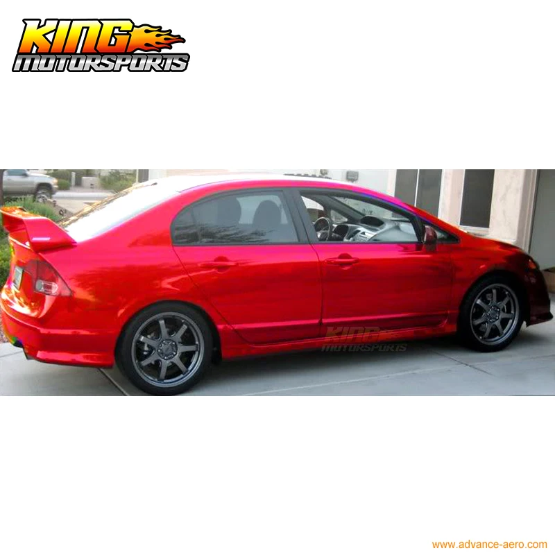 Подходит для 06-11 Honda Civic 4 дверей поли Уретановая HF-P боковая юбка боди | Автомобили