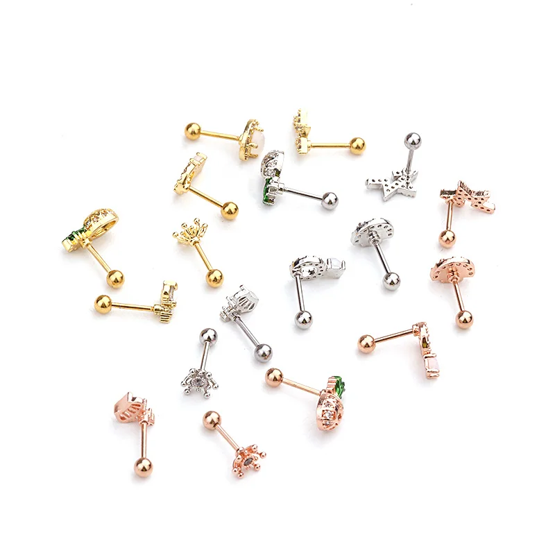 Ювелирные изделия Для Пирсинга Ушей 1 шт. стержень из нержавеющей стали с