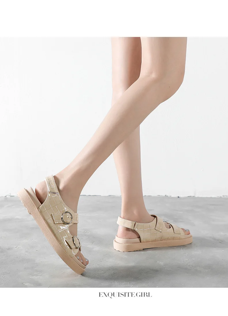 Sandalias mujer; коллекция года; Повседневная обувь; женские летние модные брендовые пляжные сандалии; zapatos de mujer; женские сандалии-гладиаторы; Цвет абрикосовый