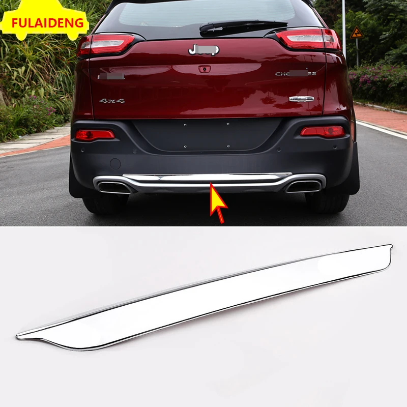1 шт. для Jeep Cherokee KL- ABS Хромированная Задняя Крышка багажника облицовка дверной крышки аксессуары для стайлинга автомобилей