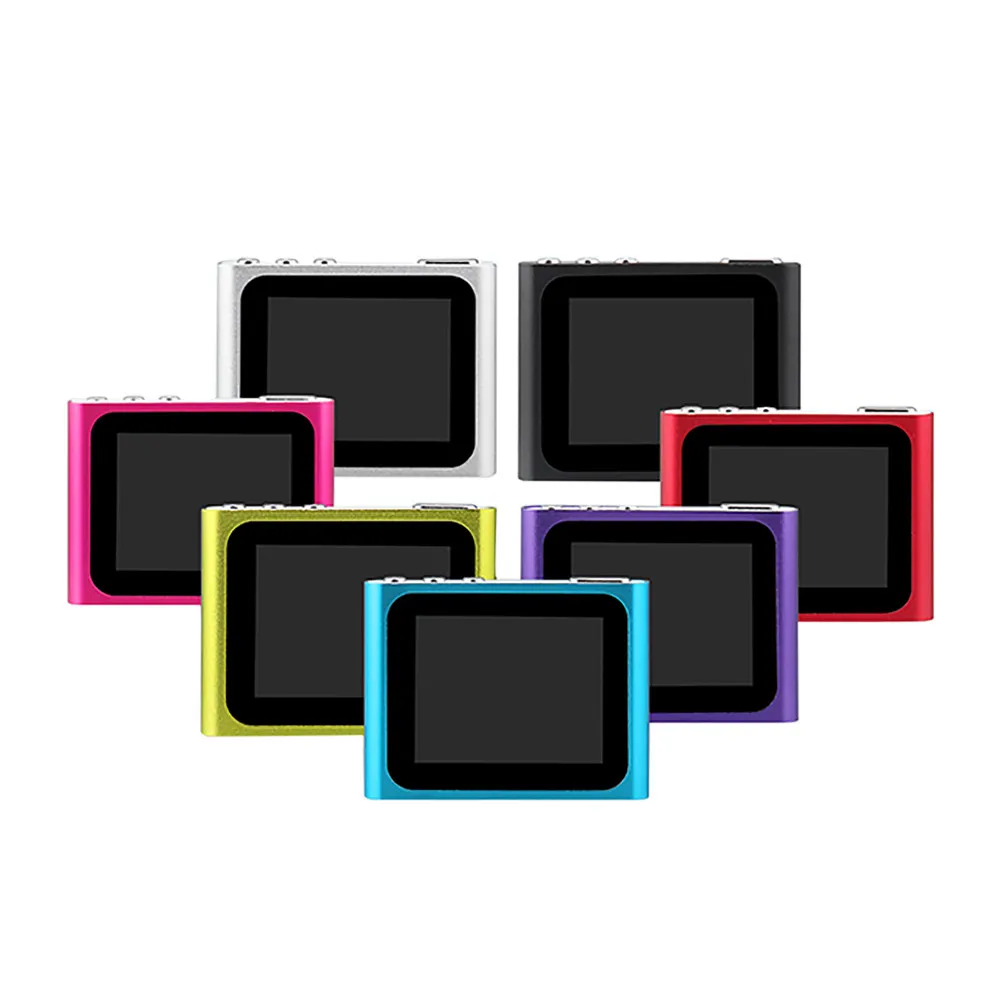 Топ продаж ЖК-экран 6-ой мини Клип Mp4 плеер FM Радио Видео игры фильм Поддержка Micro SD TF Поддержка 256 MB-16 GB Мода