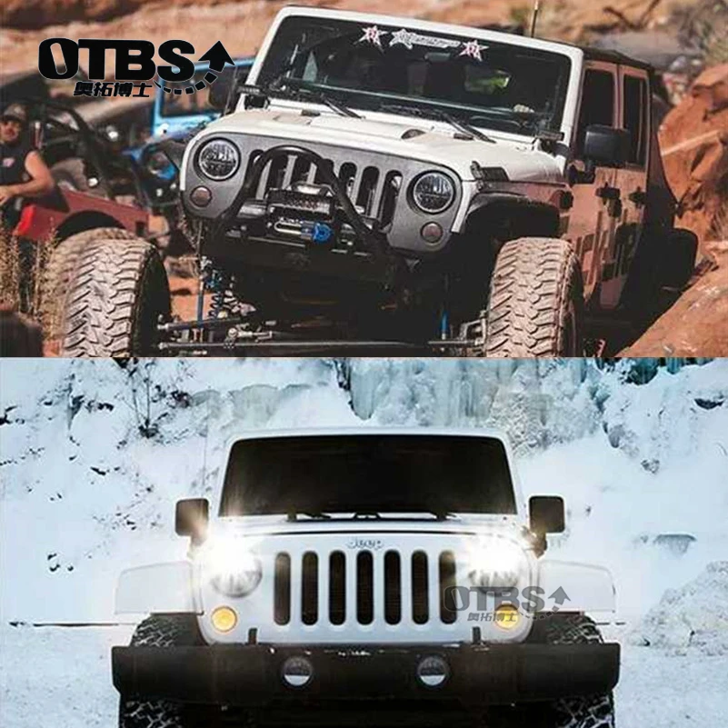 

OTBS 1 Pair 7inch 36W LED Headlight for Jeep Wrangler JK CJ TJ LJ Hummer H1 H2 LED Projector Driving Lamps-White Hi/Lo Beam