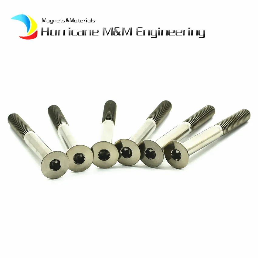 Титановые болты M6x25/30/35/40 мм болт M6 Ti потайная плоская головка шестигранные винты