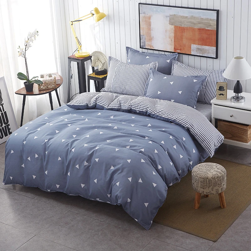 3/4 pcs Bedding Set Soft Cotton Bed Linens Kids Single Twin Full Double Queen King Size Duvet Cover Quilt Comforter Case 200x230 | Дом и сад
