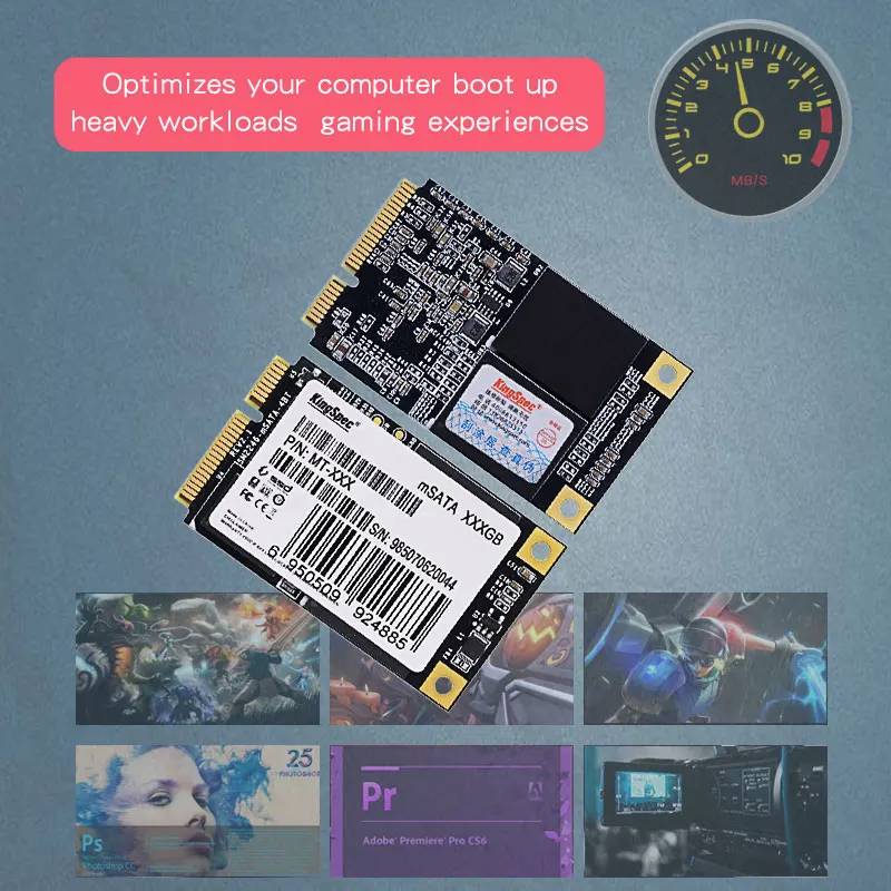 Жесткий диск Kingspec внутренний SATAIII mSATA SSD 256 ГБ 128 Гб 64 32 16 MLC флэш-накопитель HD