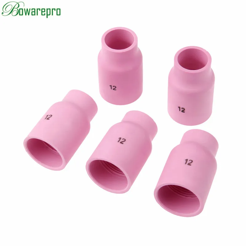 Bowarepro TIG Alumina сопло газовые линзы 53N87 керамические чашки 12# Fit TIG сварочный фонарь расходные материалы PTA DB SR WP17 18 26 серия 5 шт