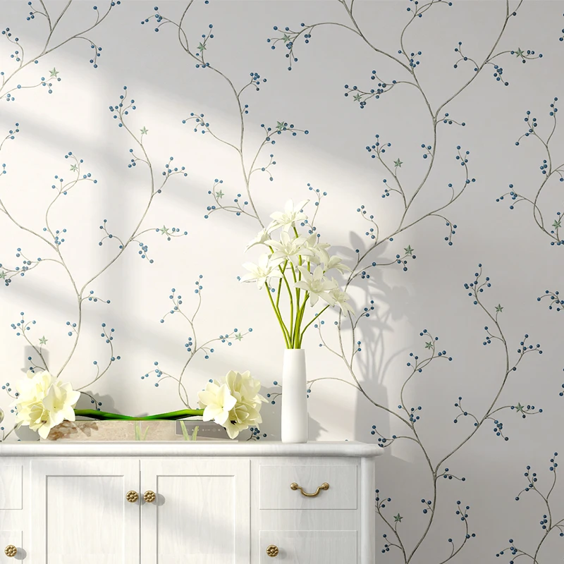 Американский стиль деревенская вишня настенная бумага зеленая синяя фиолетовая