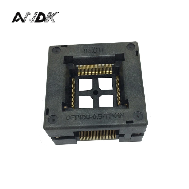 TQFP100 FQFP100 LQFP100 горит в сокете OTQ 100 0.5 09 шаг 0 5 мм IC Размер корпуса 14x14 тестовый