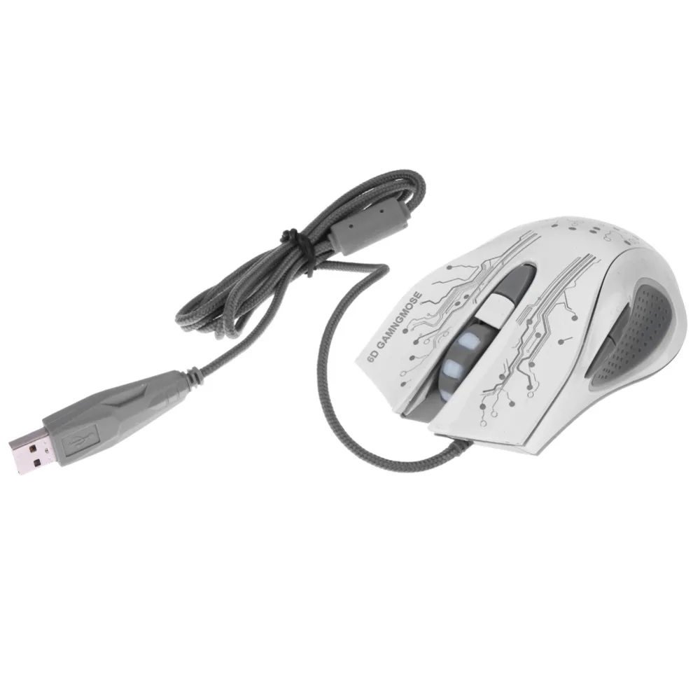 Проводная игровая мышь, 3200 dpi, светодиодный, оптическая, 6 кнопок, USB, проводная мышь, Pro Gamer, компьютерные мыши, ноутбук для профессиональных игроков