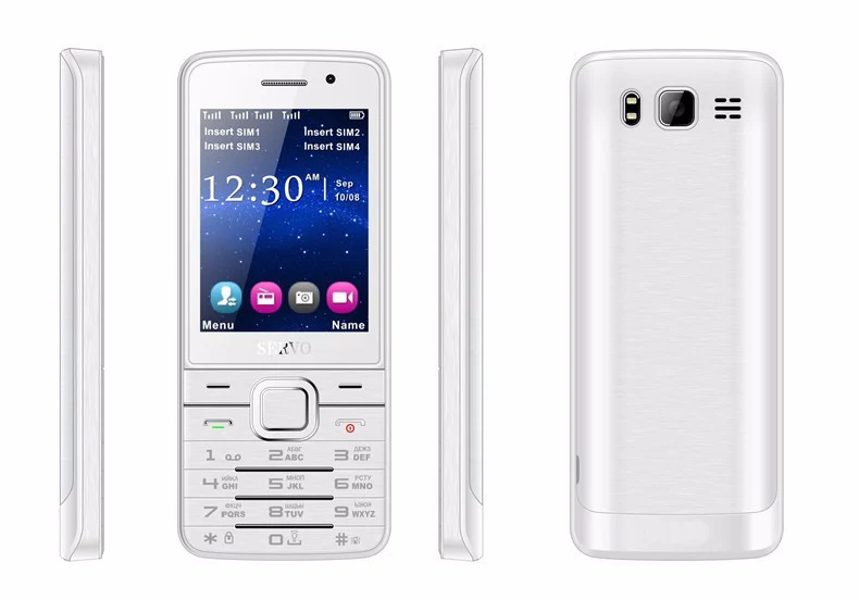 Русская Иврит Клавиатура Servo V9500 Quad SIM карты 2,8 дюймов GSM HD Мобильный телефон GPRS Bluetooth Вибрация MP4 MP3